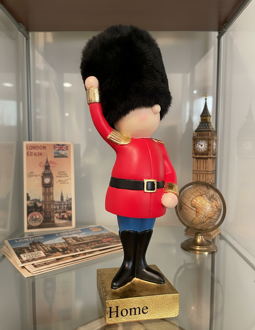 Hanka Home Royal Guard Statue – Charming Ceremonial Soldier Figurine with Faux Fur Bearskin Hat – Collectible Palace Souvenir Figure for Home Decor & Office Desk – Iconic Sentry Gift
